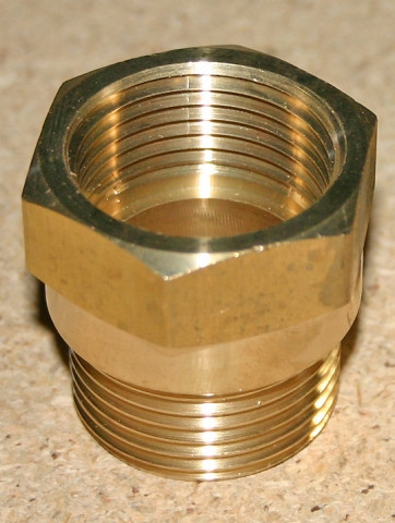 Adaptor, 1 1/4" Male BSPT x 1 1/4" Female NPT in Brass Irrigation